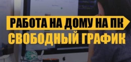 Работа удалённо на дому на ПК, свободный график